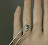 1.22CT PRECISION CUT RADIANT MONTANA SAPPHIRE, DENIUM TEAL BLUE GREEN, 7.2X5.2MM