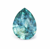 1.75CT PRECISION CUT PEAR BRILLIANT MONTANA SAPPHIRE, PARTI BLUE GREEN YELLOW, 8.5X6.5MM