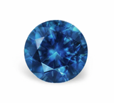 2.29CT PRECISION CUT ROUND BRILLIANT MONTANA SAPPHIRE, OCEAN BLUE, 7.8MM