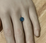 2.58CT ROUND BRILLIANT PRECISION CUT MONTANA SAPPHIRE, OCEAN BLUE AND TEAL, 8.2MM
