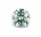 1.01CT PRECISION CUT ROUND BRILLIANT MONTANA SAPPHIRE, PASTEL GREEN AND WHITE, 5.8MM