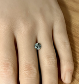 1.24CT PRECISION CUT ROUND BRILLIANT MONTANA SAPPHIRE, PARTI PASTEL GREEN AND YELLOW, 6.3MM