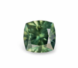 1.85CT FANCY SQUARE CUSHION PRECISION CUT MONTANA SAPPHIRE, PARTI GREEN AND YELLOW, 6.6MM