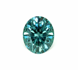 1.49CT OVAL PRECISION CUT MONTANA SAPPHIRE, TEAL BLUE GREEN, 7X5.9MM