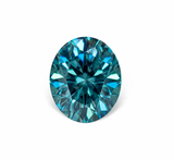 1.49CT OVAL PRECISION CUT MONTANA SAPPHIRE, TEAL BLUE GREEN, 7X5.9MM