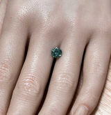 1.47CT ROUND PRECISION CUT MONTANA SAPPHIRE, TEAL GREEN, 6.75MM