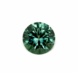 1.47CT ROUND PRECISION CUT MONTANA SAPPHIRE, TEAL GREEN, 6.75MM