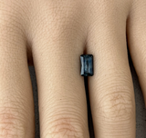 1.61CT ELONGATED "SCISSOR" PRECISION CUT MONTANA SAPPHIRE, PARTI DEEP TEAL BLUE AND GREEN, 8X4.8MM