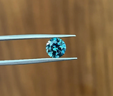 2.01CT ROUND PRECISION CUT MONTANA SAPPHIRE, TEAL, 7.4x5mm