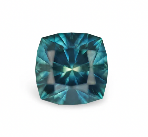 1.68CT PRECISION CUT CUSHION BRILLIANT MONTANA SAPPHIRE, DEEP OCEAN BLUE, 6.5MM