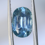 4.25ct Antique Style Elongated Cushion Untreated Montana Sapphire Vine Cathedral Four Prong Ring in 18k Yellow Gold