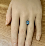 2.47CT PRECISION CUT RADIANT MONTANA SAPPHIRE, BLUE, 8.8X6.6MM