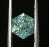 2.60ct Unheated Hexagon Montana Sapphire Low Profile Six Prong Split Shank Solitaire in 18k Yellow Gold