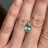 2.54CT MOVAL MONTANA SAPPHIRE, AQUA BLUE TEAL, 10.6X6.69X4.69MM, UNTREATED