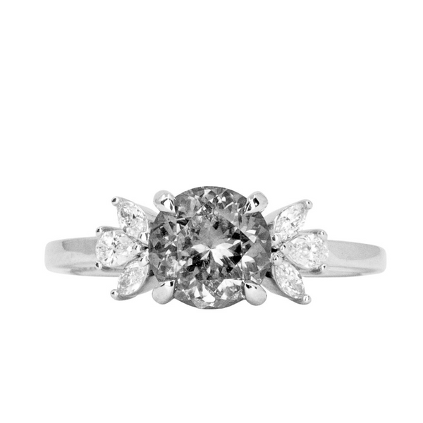 Marquise & Pear Diamond Cluster Ring - Setting