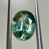 1.95CT AUSTRALIAN OVAL SAPPHIRE, PARTI GREEN BLUE YELLOW, 8.3X6.4MM, EARLY ACCESS