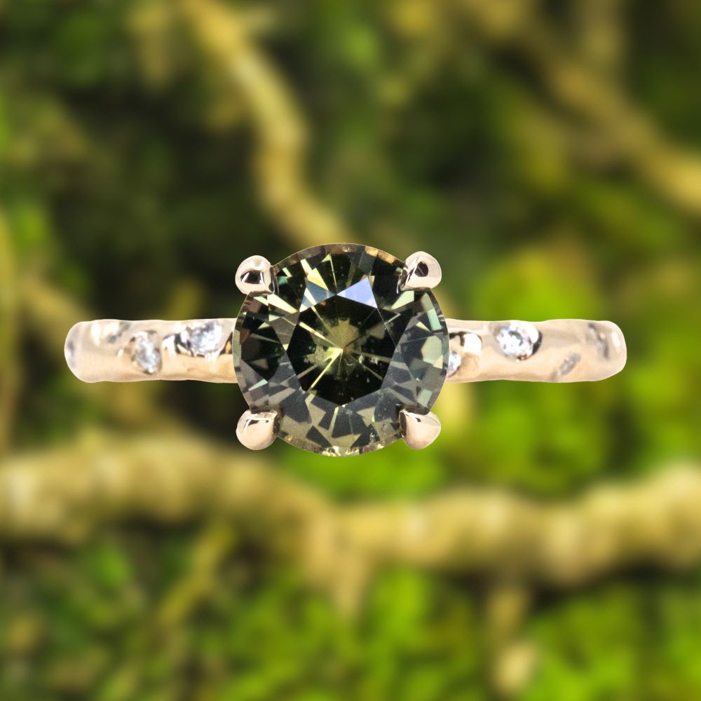 Swirl 2 Stone diamond Engagement Ring In 14K White Gold | Fascinating  Diamonds