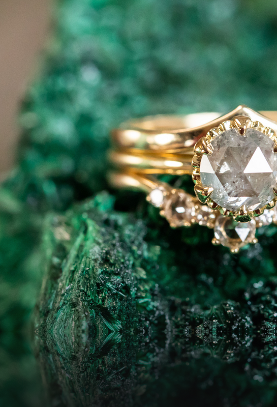 1.53 Emerald Cut Diamond & Sapphire Engagement Ring in Platinum - Filigree  Jewelers