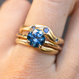 Alluvial Band - Organic Shape D with Blue Sapphires