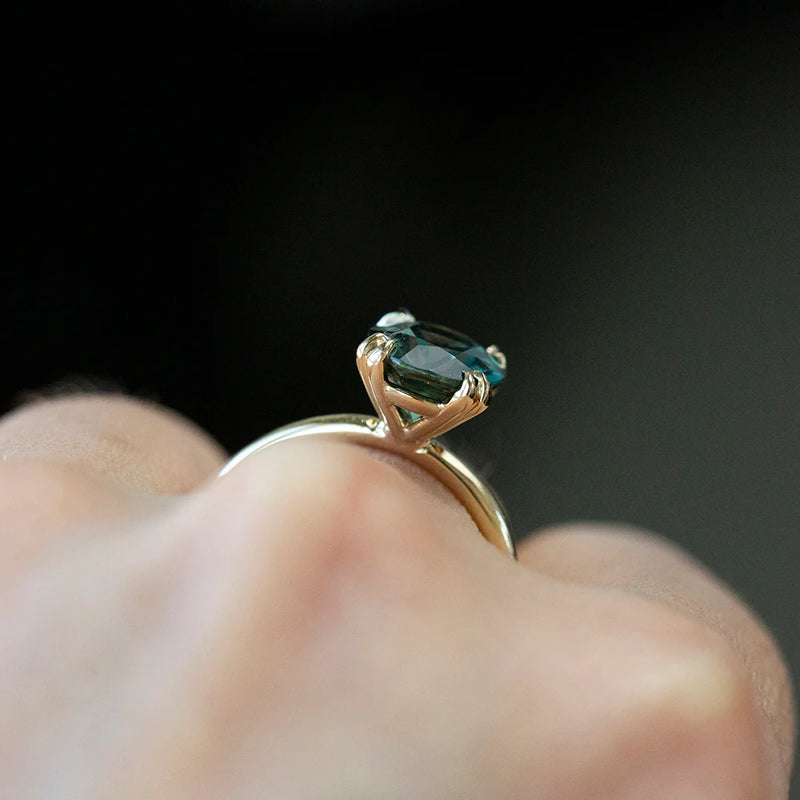 Plain Double Prong Solitaire, Stackable - Setting