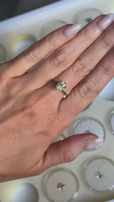 1.51CT RADIANT CUT MONTANA SAPPHIRE, ETHERIAL PARTI BLUE GOLD, 7.4X5.5X4.5MM