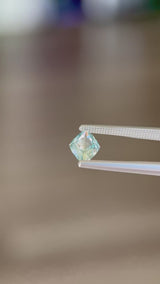 1.07ct Montana Sapphire, citrus teal blue, 7.3x5.6x3.9mm, UNTREATED