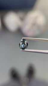 2.20ct Pear Montana Sapphire, Green Teal, 8.2x6.6x5.2mm
