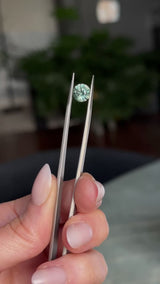 2.20CT ROUND MONTANA SAPPHIRE, TEAL GREEN, 7.41X5.3MM
