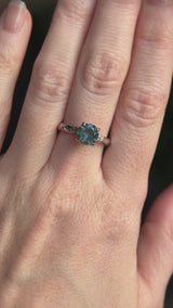 1.39ct Silky Umba Sapphire Four Prong Evergreen Solitaire in Platinum