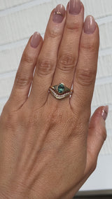0.96ct Oval Teal Precision Cut Montana Sapphire Low Profile 4 Prong Signet Solitaire in 14k Yellow Gold