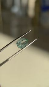 3.34CT PEAR MONTANA SAPPHIRE, AQUA TEAL, UNTREATED, 10.50X8.37X5.27MM