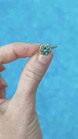 Scallop Cup Solitaire with Hidden Diamond Halo - Setting