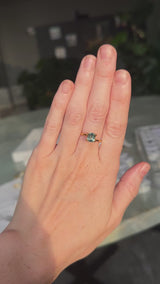 1.24CT MADAGASCAR ELONGATED CUSHION CUT SAPPHIRE, MEDIUM PARTI TEAL, UNTREATED, 6.27X5.51X3.44MM