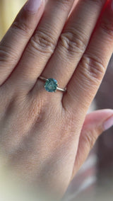1.40CT PRECISION CUT FANCY CUSHION MONTANA SAPPHIRE, MEDIUM TEAL BLUE, 6.93X5.95X4.32MM