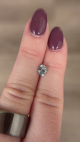 0.85ct Montana Sapphire, Silky Ice Blue, 6.7x5.0x3.7mm, Untreated