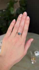 2.12CT HEXAGON BRILLIANT MONTANA SAPPHIRE, OCEAN BLUE AND GREEN, UNTREATED, 8.35X7.24X5.31MM - APPRAISED STONE