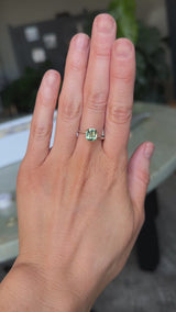 1.60CT CUSHION MADAGASCAR SAPPHIRE, LIGHT SAGE GREEN WITH YELLOW AND BLUE, 7.29X6.39X3.84MM