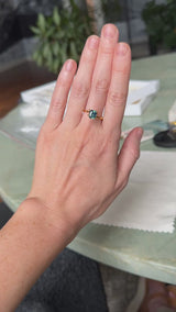 2.03CT MADAGASCAR RADIANT SAPPHIRE, GLOWY TEAL BLUE, UNTREATED, 6.7X6.09X4.7MM