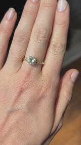 Low Profile Vintage Solitaire with Milgrain and Diamonds - Setting