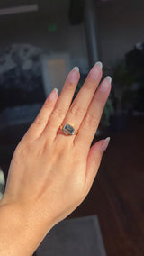 2.01ct Emerald Cut Madagascar Sapphire Bezel Set Ripple Contour Solitaire in 14k Yellow Gold