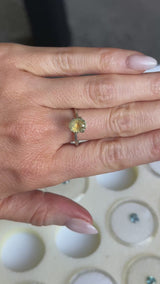 1.75CT PRECISION CUT OVAL MONTANA SAPPHIRE, EARTHY COPPER YELLOW TEAL, 7.8X6.3X4.7MM