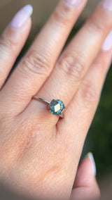1.38CT PRECISION CUT OVAL MONTANA SAPPHIRE, OCEAN BLUE TEAL, 7.0X6.0X4.4MM