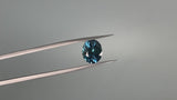 2.84CT PRECISION CUT OVAL BRILLIANT MONTANA SAPPHIRE, PARTI TEAL OCEAN BLUE, 8.9X7.5MM