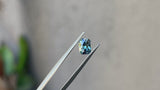 1.22CT PRECISION CUT RADIANT MONTANA SAPPHIRE, DENIUM TEAL BLUE GREEN, 7.2X5.2MM