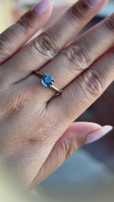 0.88CT ROUND PRECISION CUT MONTANA SAPPHIRE, ROYAL BLUE, 5.65X3.59MM