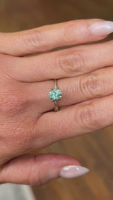 1.24CT PRECISION CUT OVAL MONTANA SAPPHIRE, EARTHY CARIBBEAN TEAL, 6.6X5.4X4.2MM