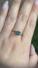1.38CT PRECISION CUT OVAL MONTANA SAPPHIRE, OCEAN BLUE TEAL, 7.0X6.0X4.4MM
