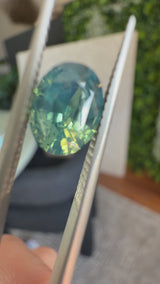 2.08CT OVAL MADAGASCAR SAPPHIRE, MEDIUM GLOWY CARIBBEAN BLUE GREEN, UNTREATED, 8.9X6.7X4.4MM