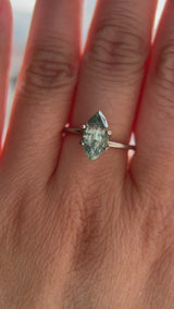 2.24CT MARQUISE MONTANA SAPPHIRE, SEAFOAM GREEN TEAL, 14.1X5.5MM