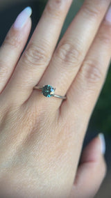 1.38CT PRECISION CUT OVAL MONTANA SAPPHIRE, OCEAN BLUE TEAL, 7.0X6.0X4.4MM